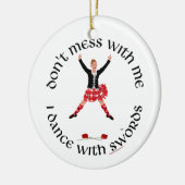 Scottish Highland Dancer Keramik Ornament (Links)