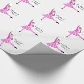Scottish Highland Dancer Pink Geschenkpapier (Ecke)