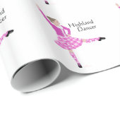 Scottish Highland Dancer Pink Geschenkpapier (Rolleneckpunkt)