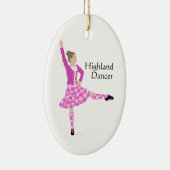 Scottish Highland Dancer Pink Keramikornament (Rechts)
