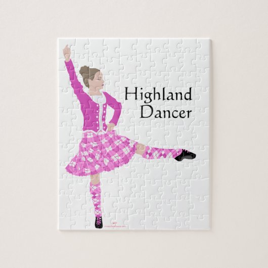 Scottish Highland Dancer Pink Puzzle (Vertikal)