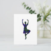 Scottish Highland Dancer Postkarte (Stehend Vorderseite)