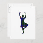 Scottish Highland Dancer Postkarte (Vorne/Hinten)