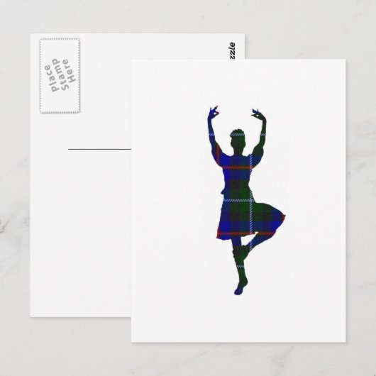 Scottish Highland Dancer Postkarte (Vorne/Hinten)