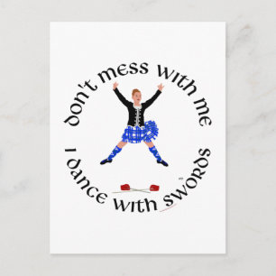 Scottish Highland Dancer Postkarte