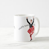 Scottish Highland Dancer Red and Black Kaffeetasse (VorderseiteRechts)