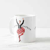 Scottish Highland Dancer Red and Black Kaffeetasse (Vorderseite Links)