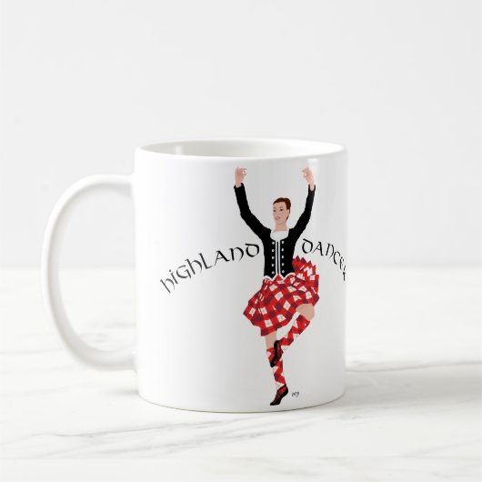 Scottish Highland Dancer Red and Black Kaffeetasse (Links)