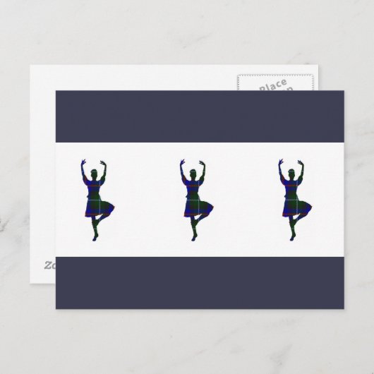 Scottish Highland Dancers Postkarte (Vorne/Hinten)