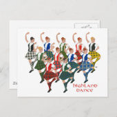 Scottish Highland Dancers Postkarte (Vorne/Hinten)