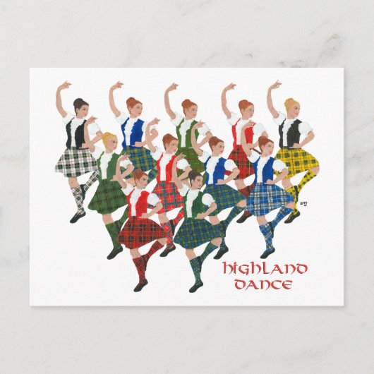 Scottish Highland Dancers Postkarte (Vorderseite)
