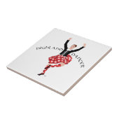 Scottish Highland Fling - Red Kariert Fliese (Seite)