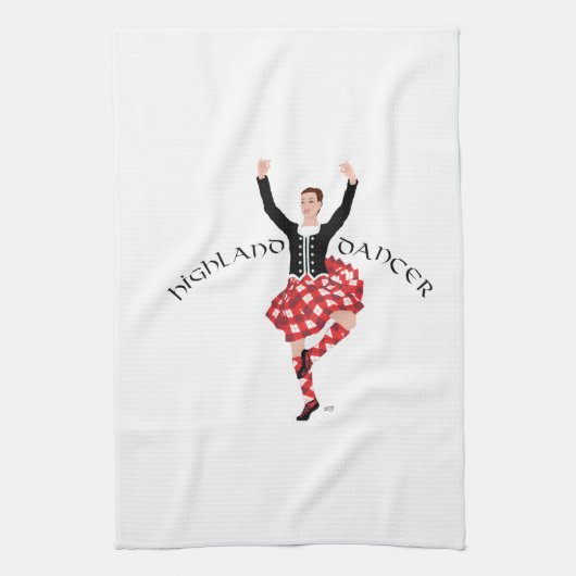Scottish Highland Fling - Red Kariert Handtuch (Vertikal)