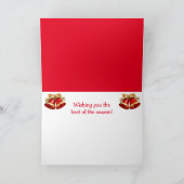 Scottish Highland Steer Funny Christmas Feiertagskarte (Innenseite)