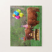 Scottish Highland Steer Party Puzzle (Vertikal)