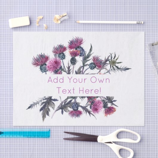 Scottish Highland Thistle personalize Frame Seidenpapier (Handwerk)