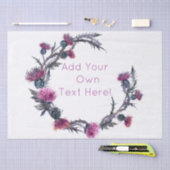 Scottish Highland Thistle Personalize Wreath Seidenpapier (Handwerk)