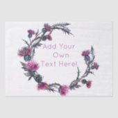 Scottish Highland Thistle Personalize Wreath Seidenpapier (Vorderseite)