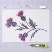 Scottish Highland Thistle Watercolor Seidenpapier (Handwerk)
