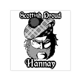 Scottish Highlander Clan Hannay Ink Briefmarke Permastempel