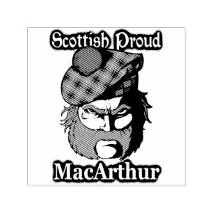 Scottish Highlander Clan MacArthur Ink Briefmarke Permastempel