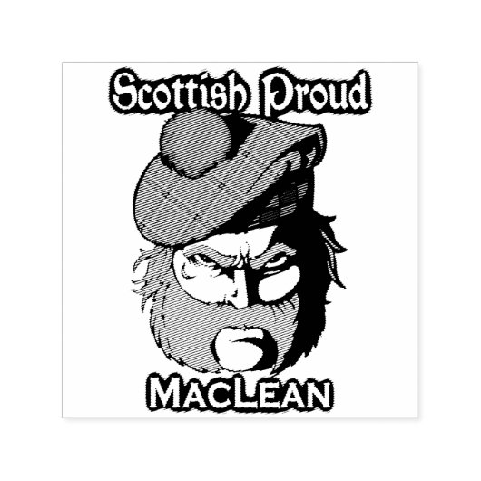 Scottish Highlander Clan MacLean Ink Briefmarke Permastempel (Design)