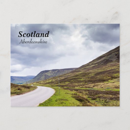 Scottish Highlands Aberdeenshire Postkarte (Vorderseite)