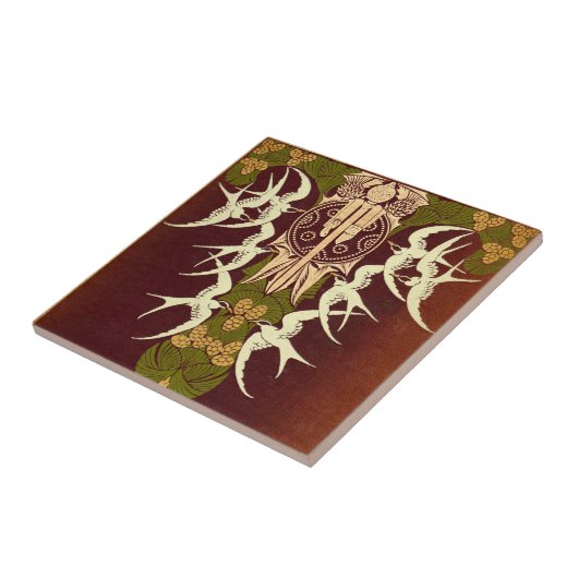 Scottish Highlands Antique Book Cover Fliese (Seite)