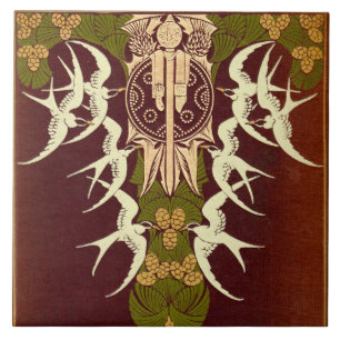 Scottish Highlands Antique Book Cover Fliese