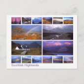 Scottish Highlands Multi-Image Postkarte (Vorderseite)