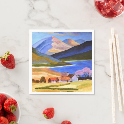Scottish Highlands Paper Napkin Serviette (Beispiel)