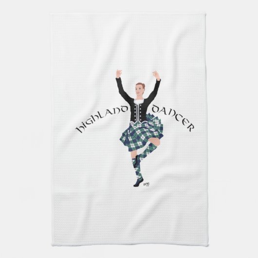 Scottish Higland Dancer - Fling Handtuch (Vertikal)