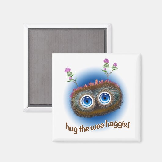 Scottish 'Hoots Toots Haggis' Magnet (Vorderseite/Rückseite)
