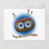 Scottish 'Hoots Toots Haggis' Postkarte (Vorderseite)