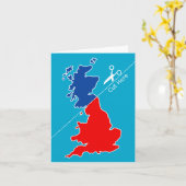 Scottish Independence, "Cut here" map Karte (Gelbe Blume)