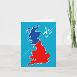 Scottish Independence, "Cut here" map Karte