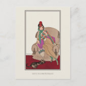 Scottish Jacket Cat Gerda Wegener Fashion Postkarte (Vorderseite)