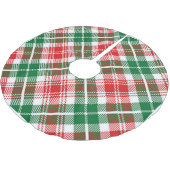 Scottish Kariert Design Christmas Polyester Weihnachtsbaumdecke (Schrägansicht)