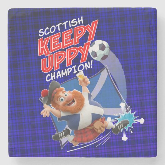 Scottish Keepy Uppy Champion Steinuntersetzer (Vorderseite)