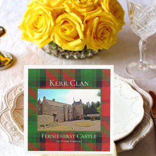 Scottish Kerr Clan Ferniehirst Castle Paper Napkin Serviette