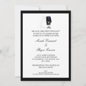 Scottish Kilt Wedding Invitation - Navy Blue Einladung (Rückseite)