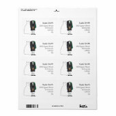 Scottish Kilt Wedding Rücksendeadressen-Aufklebers (Vorne)