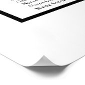 Scottish Kilt Wedding Table Seating Plan Poster (Ecke)