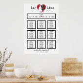 Scottish Kilt Wedding Table Seating Plan Poster (Küche)