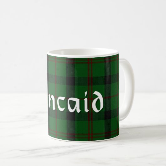 Scottish Kincaid Clantartan-karierte Tasse 11oz (VorderseiteRechts)