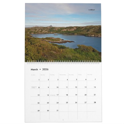 Scottish landscapes kalender (Mär 2026)