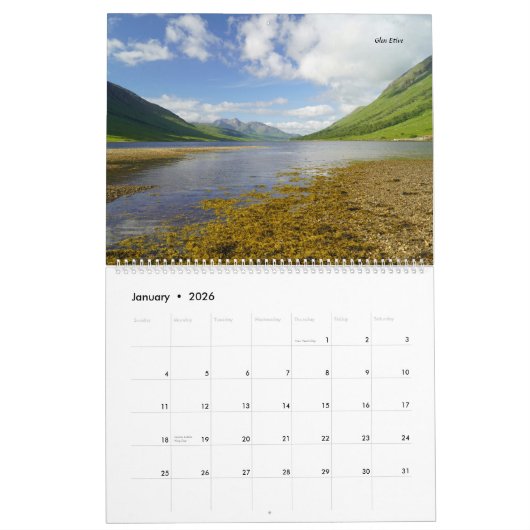 Scottish landscapes kalender (Jan 2026)