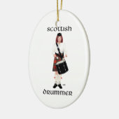 Scottish Lassie - Tenor Drum Keramik Ornament (Links)