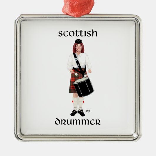Scottish Lassie - Tenor Drum Ornament Aus Metall (Vorne)
