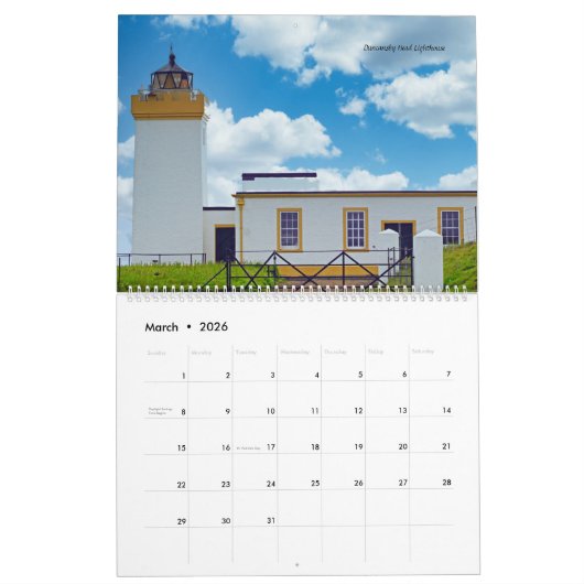Scottish lighthouses kalender (Mär 2026)